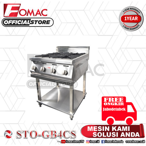 Mesin Gas Burner Kompor 4 Tungku STO-GB4CS FOMAC