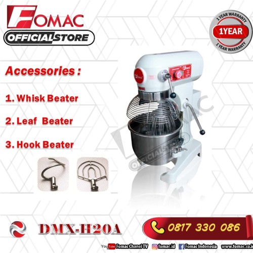 Mesin Dough Mixer Pengaduk Adonan Kue DMX-H20A Fomac