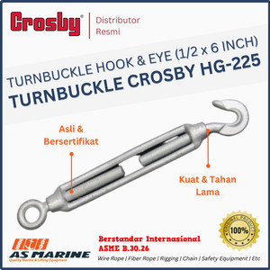 Turnbuckle / Jarum Keras Hook and Eye CROSBY HG225 1/2 x 6 Inch