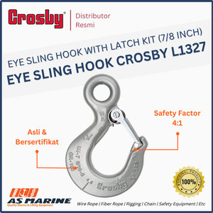 Crosby Hook Eye L1327 (S1327) with Latch kit, 7/8