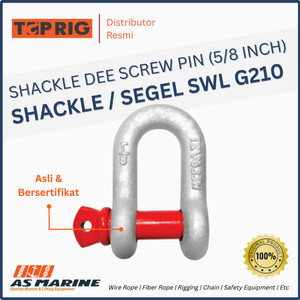 Shackle Dee / Segel D TOPRIG G210 Screw Pin 5/8 Inch (3.25 Ton)