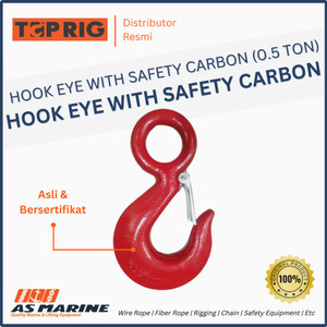 TOPRIG Hook Eye With Safety / Eye Hook With Latch Kit Carbon 0,5 Ton