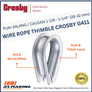 Wire Rope Thimble / Puki Anjing / Causan G411 1-1/8-1-1/4 Inch CROSBY