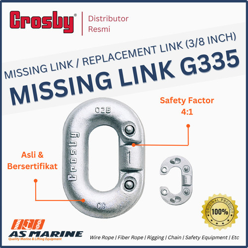 Missing Link / Replacement Link CROSBY USA G335 3/8 Inch