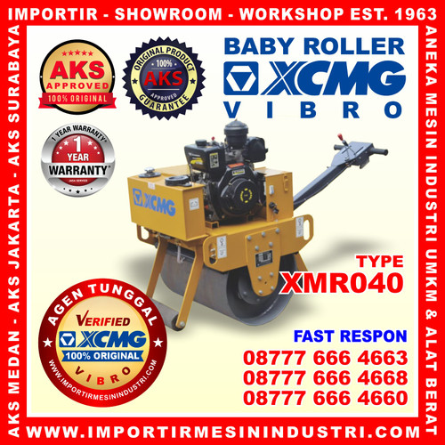 Alat Pemadat Aspal Baby Roller Double Drum 2 Ton AKS - XCMG-XMR040