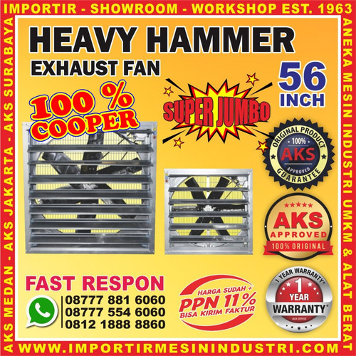 Kipas Heavy hammer exhaust fan 56 inch 3 phase AKS-FT56H- INVC