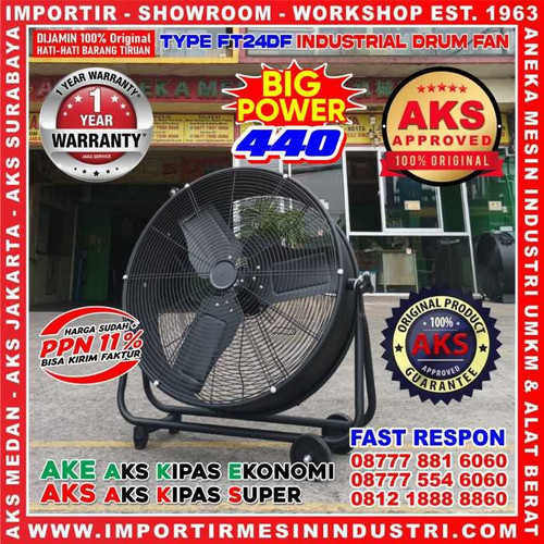 Drum Fan Movable / Drum Fan Industri Tornado Ukuran 24 Inch - FT24DF