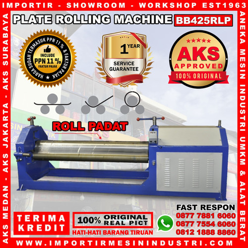 AKS - Rolling Machine 2 Hp / Mesin Roll Padat Plat Besi BB425RLP