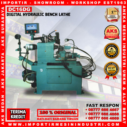 Bench Lathe DC16DG o16 x 70 mm Mesin Bubut Logam Hidrolik Digital