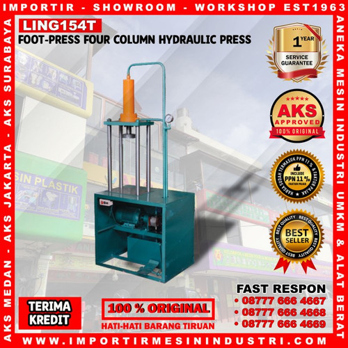 Mesin Press 4 Tiang Model Hidrolik 1.5 Kw Four Column Press LING154T