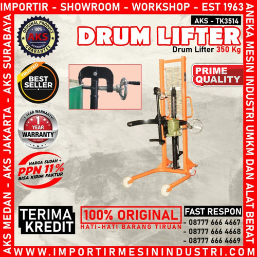 Hand Drum Lifter / Truck 350 kg Alat Pengangkut - TK3514