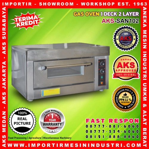 Mesin Oven Gas 1 Deck 2 Trays SAN102