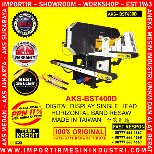 Mesin Belah Kayu Horizontal Band Resaw Digital Display BST400D