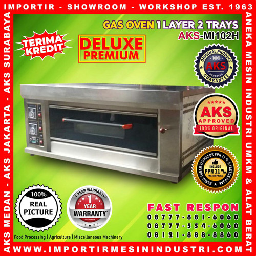 Oven Gas Listrik 1 Deck 2 Loyang Oven Gas 1 Phase | AKS - MI102H