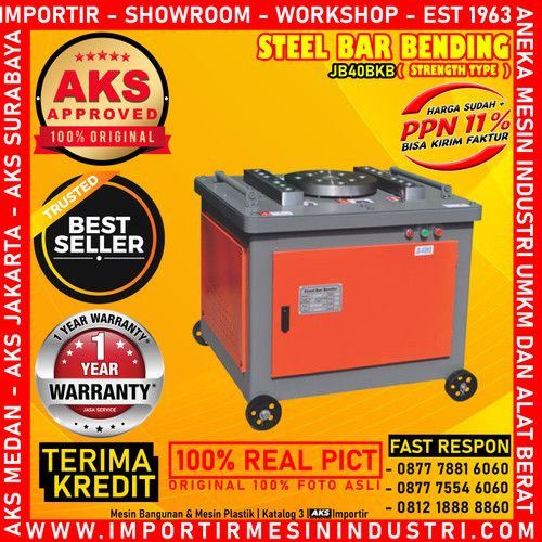 Alat Tekuk Batang Besi Bar Bending Machine 3 Kw Original - JB40BKB