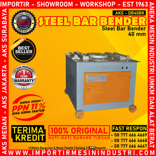 Mesin Pembengkokan Besi Bar Bending Steel ( 40 mm ) DB40BK 2.2 Kw