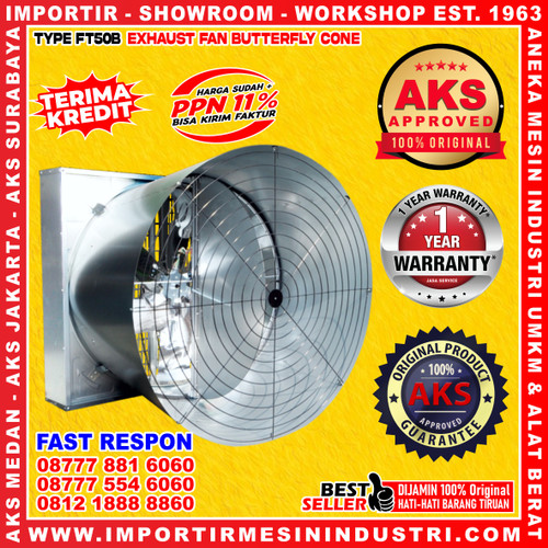 Exhaust Butterfly Cone Fan 50" Kipas Peternakan 1,1 kw aks - FT50B