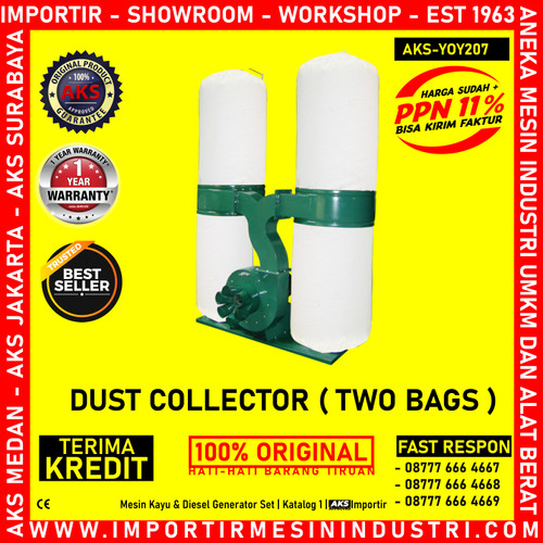 Portable Dust Collector Two Bags Motor Power 7 Hp AKS - YOY207