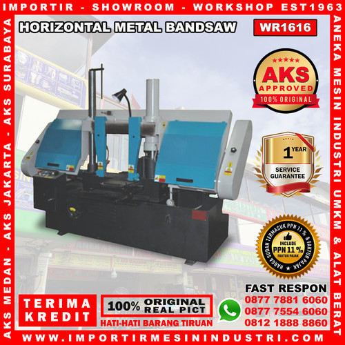 Horizontal Metal Bandsaw Mesin Pemotong Potong Besi 3Kw AKS - WR1616