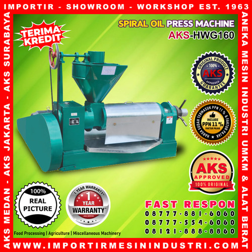 Mesin press minyak kopra / Screw oil press AKS-HWG160 ORIGINAL