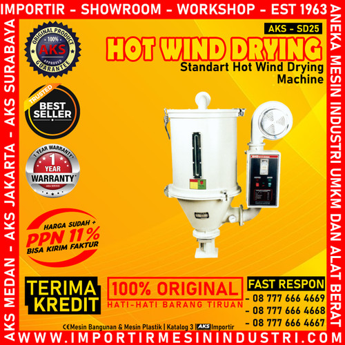 Mesin Pengering Kandungan Air 25 Kg 3 Kw Hot Wind Drying AKS - SD25