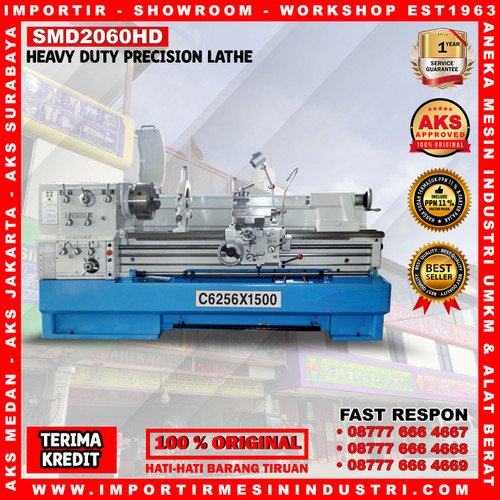 SMD2060HD Mesin Bubut Besi Logam Precision Lathe Machine 7.5 Kw