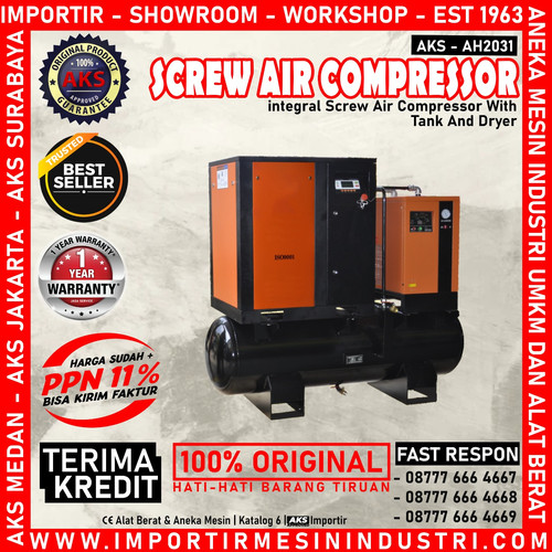 Integral Screw Air Compressor With Dryer Kompresor Udara 20 Hp 8 Bar