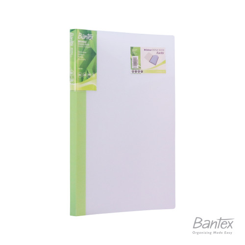 Bantex Bi-Colour Display Book Clear Folio/F4 20 Pocket - 3183