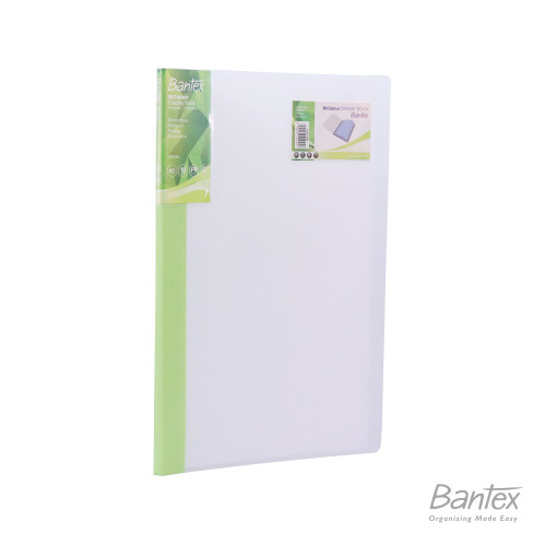 Bantex Bi-Colour Display Book Clear Folio/F4 10 Pocket - 3180