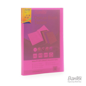 Bantex Trendy Display Book Folio/F4 40 Pocket Clear Holder - 3395