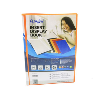 Bantex Insert Display Book PP Folio 20 pockets Mango #3183I64+P