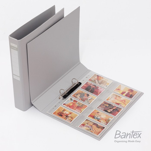 Bantex Binder Photocard Album A4 2 Ring - Grey 8222 05