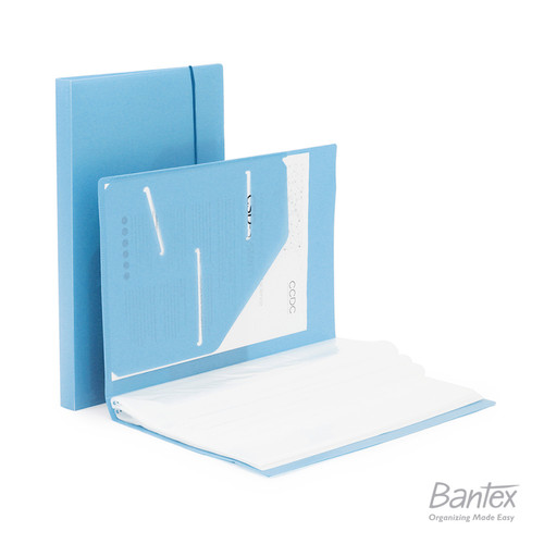 Bantex Clear Holder Display Book Tali F4 40 pocket Sky Blue 3125 23