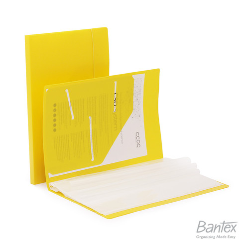 Bantex Clear Holder Display Book Tali F4 20 pocket Lemon 3123 26