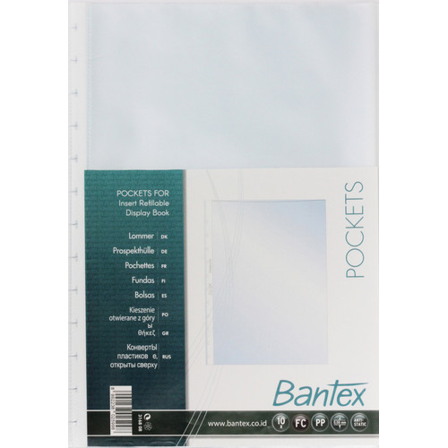 Bantex Pocket Display Book Refillable Folio 0,07mm (10 sheet) 3168 08