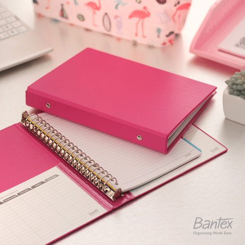 Bantex Multiring Binder 20 Ring 25mm A5 Pink 1324 19