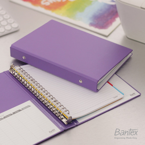 Bantex Multiring Binder 20 Ring 25mm A5 Lilac 1324 21