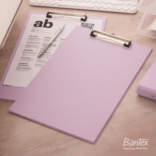 Bantex Clipboard / Papan Jalan / Papan Ujian Folio Light Lilac 4205 24