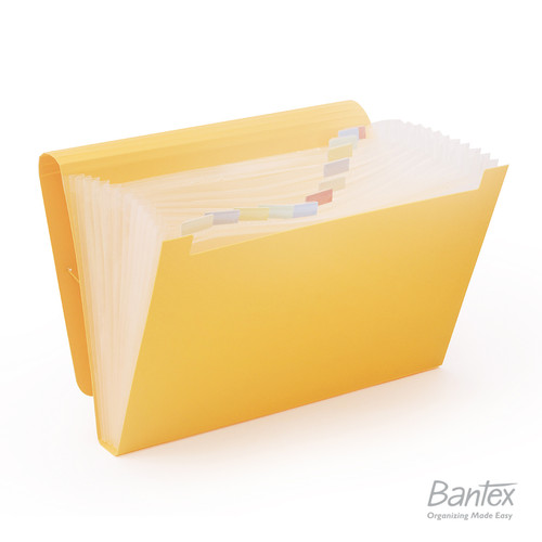 Bantex Expanding File Folio Freesia Yellow 3601 36