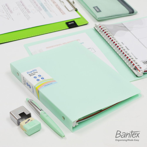 Bantex A5 Trendy Multi Ring Binder 20 Hole Cool Aqua 3124 76