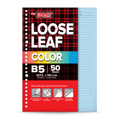 BigBoss Loose Leaf B5 50 Lembar Rainbow BBO LL 50 B5 RBW