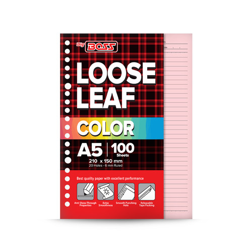 BigBoss Loose Leaf A5 100 Lembar Pink BBO LL 100 A5 170