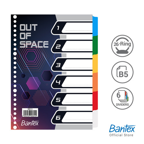 Bantex Dividers Binder B5 26 Holes (6 Dividers) Galaxy Space #8609 13