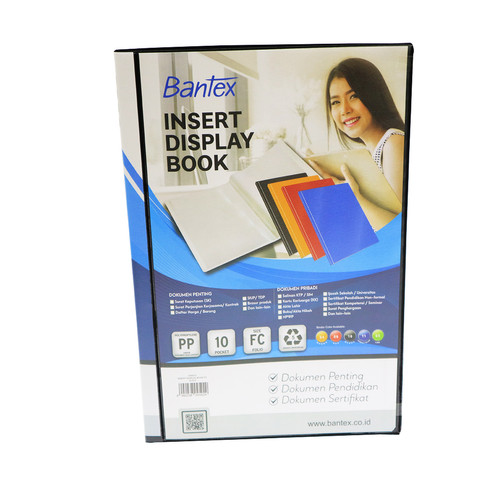 Bantex Insert Display Book PP Folio 10 pockets Black #3180I10