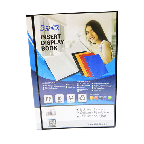 Bantex Insert Display Book PP A4 10 pockets Black #3140I10