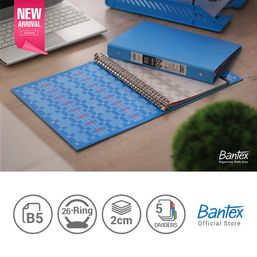 Bantex B5 Multiring Binder - Sky Blue - Batik Series (1 Pcs) #1336 23