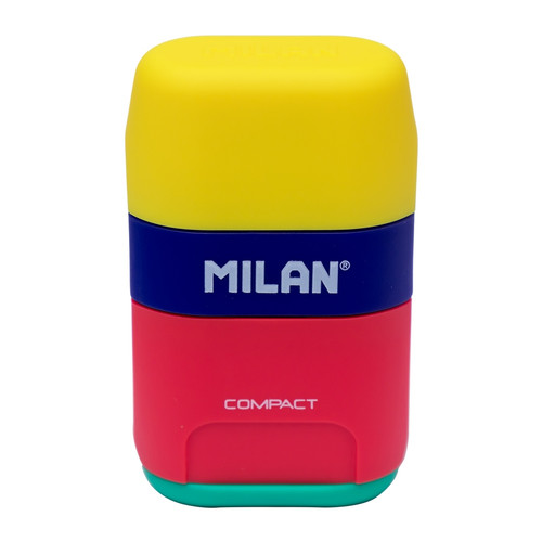 Milan Sharpener & Eraser Compact Mix (1 Pcs) #47102