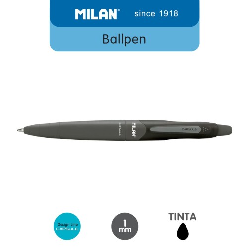 Milan Ballpen Capsule Black 1mm (1 Pcs) #176565902