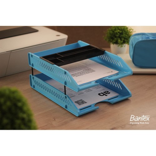 Bantex Letter Tray Set Sky Blue #9872 23