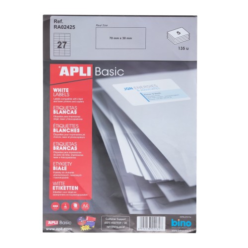 APLI Label Basic A4 70 X 30MM 135 unit #RA02425